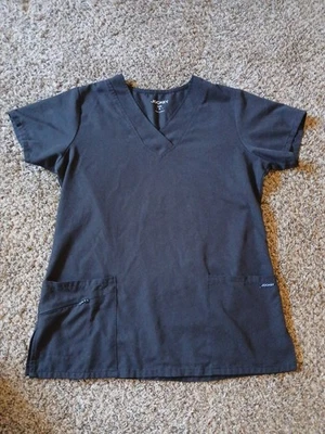 Blusa Médica JOCKEY para Mujer Cruzada Cuello en V Negra Talla Mediana Usada en Excelente Condición Foto 1 de 3