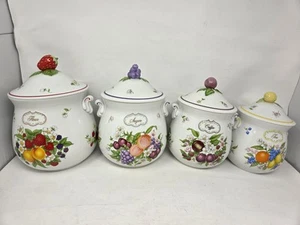 4 Lenox Orchard Canister Set w/Lids - Vintage 1993 - New / Open Box - Picture 1 of 15