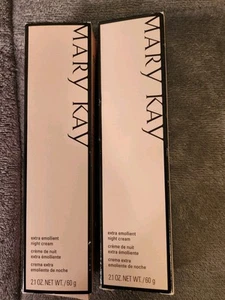 MARY KAY EXTRA EMOLLIENT NIGHT CREAM~LOT OF 2~FULL SIZE~VERY DRY SKIN~ - Picture 1 of 7