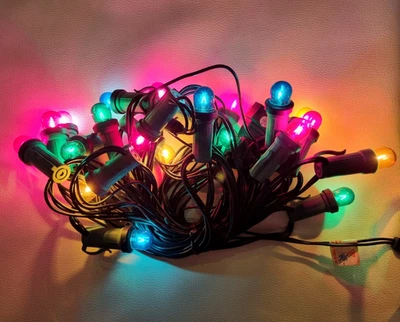 Luci Natale Vintage Colorate Cordoniera 20 Incandescenza Wimex Nuove - Image 1 of 3