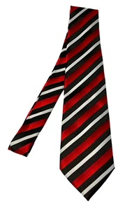 Gucci Krawatte authentisch ohne Karton - 100 % Seide rot schwarz Streifen 61 Zoll L 3,75 Zoll B - Bild 1 von 5