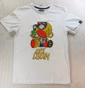 FatGaup T-Shirt bestickt Get Lucky weiß Gr. Small 60/40 Baumwolle/Polyester - Bild 1 von 22