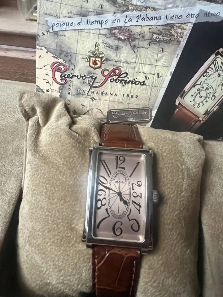 CUERVO Y SOBRINOS PROMINENTE 1011.1LBR— STUNNING RARE SALMON/COPPER DIAL - image 1 of 4