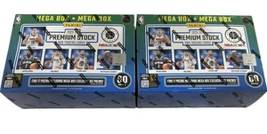 2 Box Lot: PANINI 2023-24 NBA Premium Stock Basketball Card Mega Boxes - NR! - Picture 1 of 3