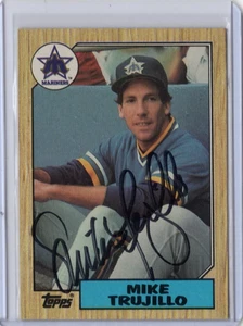 MIKE TRUJILLO MLB Mariners 1987 Topps Auto Autographed Signed #402 Card - Picture 1 of 2