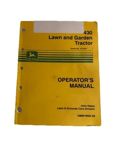 John Deere 430 Lawn Tractor OMM79600 Operators Manual Book - Picture 1 of 6