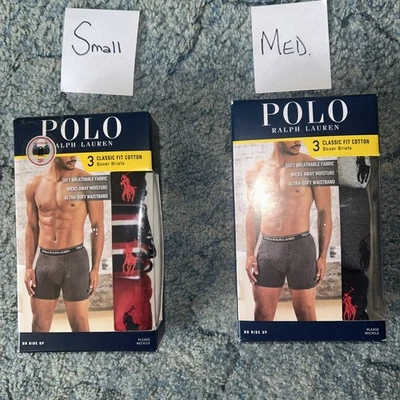 PACK DE 3 CALZONCILLOS BOXER POLO HOMBRE RALPH LAUREN CORTE CLÁSICO ALGODÓN NUEVOS SM o MED Foto 1 de 4