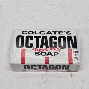 Sapone da bar vintage Colgate ottagonale per tutti gli usi 7 once nuovo sigillato - Foto 1 di 4