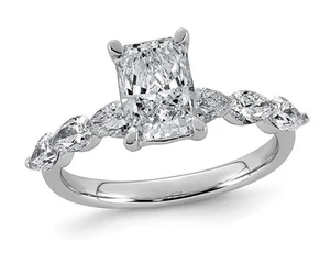 2.15 Carat (ctw VS, F) Certified Lab-Grown Diamond Engagement Ring 14K Gold - Picture 1 of 5