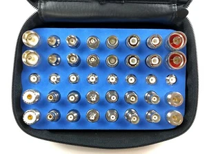 Kit adaptador coaxial universal de RF Unidapt 40 piezas N UHF mini-UHF BNC TNC SMA RCA F - Imagen 1 de 3