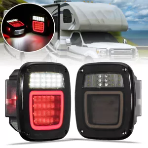 Universal LED Trailer Tail Lights Brake Turn Reverse for Jeep Wrangler TJ YJ JK - Picture 1 of 11
