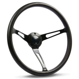 SAAS 15" Classic Deep Dish Poly Steering Wheel with Black Alloy Slotted Spoke... - Picture 1 of 5