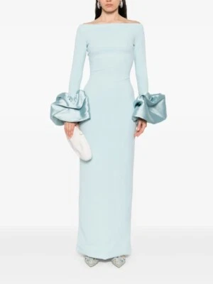 AUTH Solace London The Talia Maxi Dress in ice blue UK SZ 81012 - Image 1 of 4