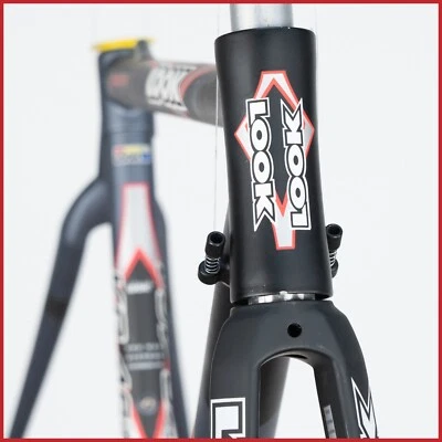 NOS LOOK KG461 KG 461 CUADRO DE ALUMINIO CARBONO BICICLETA DE CARRERAS DE CARRETERA ANTIGUA FRANCESA Foto 1 de 4