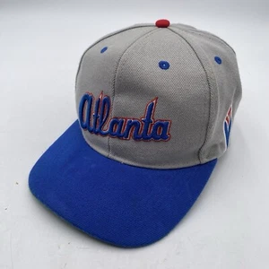 Atlanta Braves Hat Throwback Script Logo SnapBack Napa Stadium Giveaway Cleaned - Foto 1 di 9