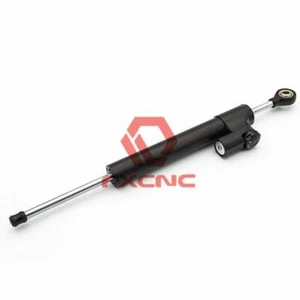 CNC Black 360mm Universal Fit Motorcycle Steering Damper Linear Stabilizer 1pcs - Foto 1 di 9