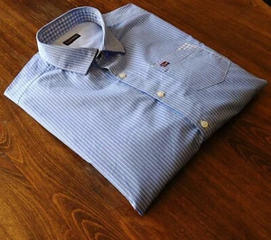 Camicie casual da uomo Napapijri taglia XL slim fit blu - Foto 1 di 11