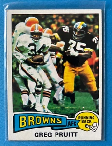 1975 Greg Pruitt Topps #49 Cleveland Browns EX/NM J33 - Foto 1 di 2