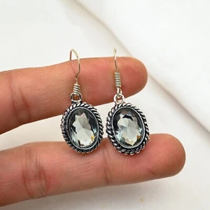 Beautiful Alexandrite Earring Gemstone Handmade 925 Sterling Silver Jewelry - Picture 1 of 4