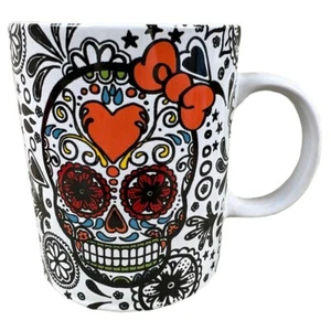 Day Of The Dead Sugar Skull Jumbo Coffee Mug by Fisher I Love Caffeine Stoneware - Picture 1 of 6