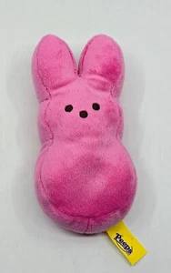 Peeps Easter Bunny Plush 6" 2022 PINK rabbit beanbag toy Beanie Bean - Picture 1 of 2