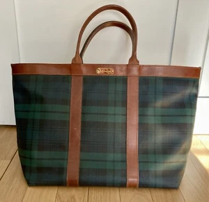 RARE VTG Ralph Lauren LARGE Blackwatch Plaid Tote Carry On Bag - Bild 1 von 6