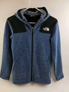 The North Face Boys Linton Peak Anorak Jacket Blue Hooded Size Large  - Picture 1 of 4