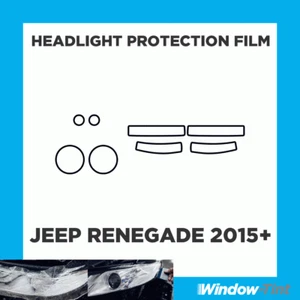 For Jeep Renegade 15+ CLEAR Headlight Scratch Guard Protection Film PPF - Picture 1 of 3