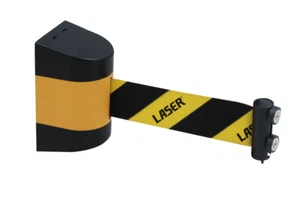 Laser Tools Wall Mounted Magnetic Retractable Barrier 5m x 48mm 8529 - Imagen 1 de 1