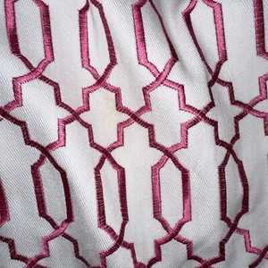 1- 41 x 92 Rosa Weiß Gefüttert Plissee Geometrisch Hot Pink Flächenvorhang Gardine - Bild 1 von 11