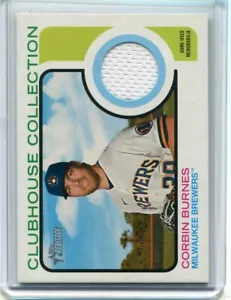 CORBIN BURNES 2022 TOPPS HERITAGE HIGH NUMBER CLUBHOUSE COLLECTION RELIC - Picture 1 of 2