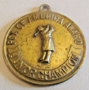 VTG PGA of America Award Junior Champion Golf Medal Gold Tone Metal - Picture 1 of 3