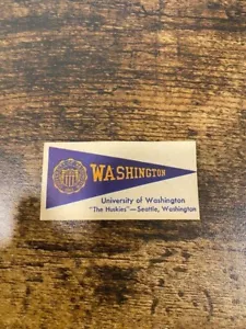 1940's Quarker Puffed Wheat Kollector's Klub College Pennants Washington - Picture 1 of 1