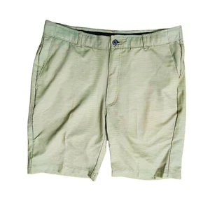 Pebble Beach Golf Tan Silicone Logo Flat Front Packets Men’s Shorts Sz 36x9 NWOT - Picture 1 of 10