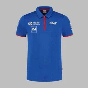 Haas F1 Team T-Shirt: Haas Racing Fitted Polo Shirt (blau) - Bild 1 von 4