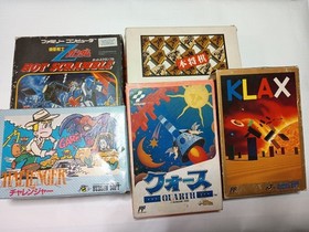 Famicom 5-Piece Game Set w/Box & Manual - Z Gundam, Challenger, Shogi, Quorce, K