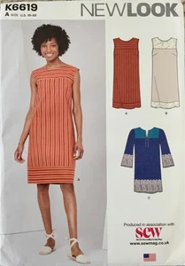 NEW LOOK 6619  Ladies Sewing Pattern Shift / Kaftan Style Dress Sizes US 10 - 22 - Picture 1 of 3