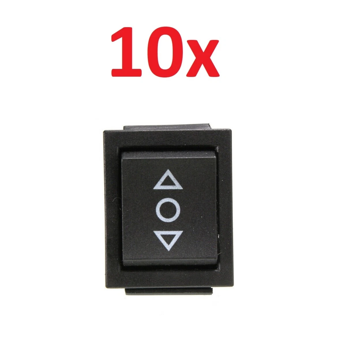 10-Pack Momentary Rocker Switches 6-Pin DPDT For Winch Hoist UP/DOWN 12V 16A