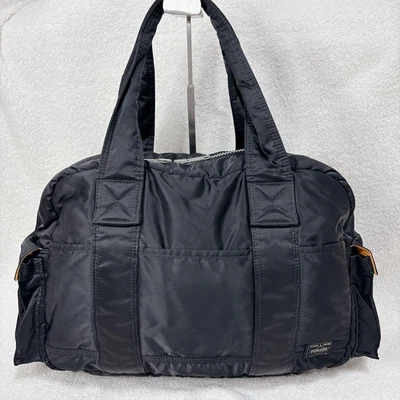 Bolso de Lona PORTER Tanker Boston 2 Vías Negro Nylon Yoshida Japón Viaje Usado Foto 1 de 4