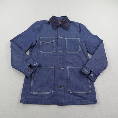 Deus Ex Machina 夹克男式小号牛仔编舞外套灯芯绒领法兰绒衬里 — 第 1/4 张图片