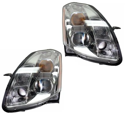 For 04-06 Maxima SE & SL Halogen Headlight Headlamp Head Light w/Bulb SET PAIR - Imagem 1 de 3