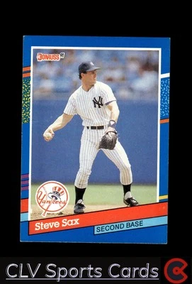Baseball sports Donruss Steve Sax New York Yankees Near Mint or Better - Image 1 of 2