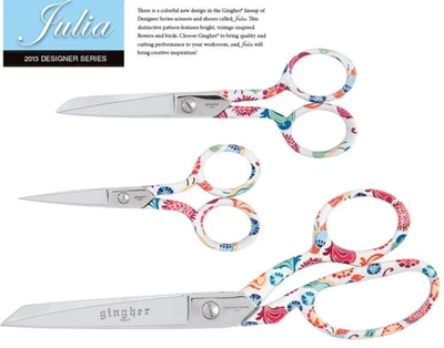 Gingher Nuevo Juego de Tijeras Julia 8" + 5" + 4" Designer Series Edición Limitada Nuevo en Caja Foto 1 de 4