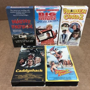 Vintage VHS Tapes 5 Comedy Movies, Slim Case, Caddyshack Funny Theme - Picture 1 of 5