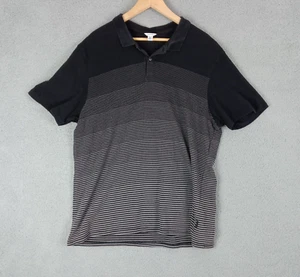 Pima Cotton Calvin Klein Size XL/TG Stretchy Ombre Striped Henley Shirt - Picture 1 of 11