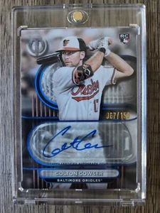 COLTON COWSER 2024 TOPPS TRIBUTE BLUE ROOKIE RC ON CARD AUTO #067/150 *ORIOLES* - Picture 1 of 2