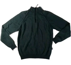 Gas jeans mens 100%authentic LS size Medium Cashmere Zip Sweater green - Picture 1 of 5