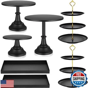 Tioncy 7 Pcs Cake Stand Set Metal Cupcake Holder Dessert Table Display Cupcak - Picture 1 of 5