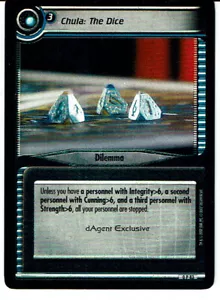 STAR TREK CCG 2E PROMO CARD 0P83 CHULA: THE DICE (foil) - Picture 1 of 1