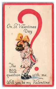 Am Valentinstag große Frage: Willst du mein Valentinstag sein? Postkarte - Bild 1 von 2